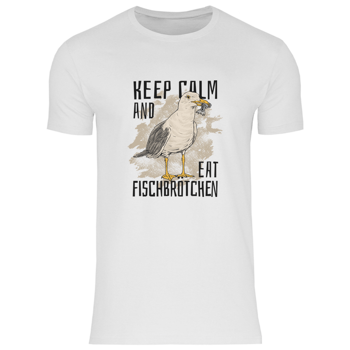 Fischbrötchen Möwe - Herren T - Shirt - Textilzauber