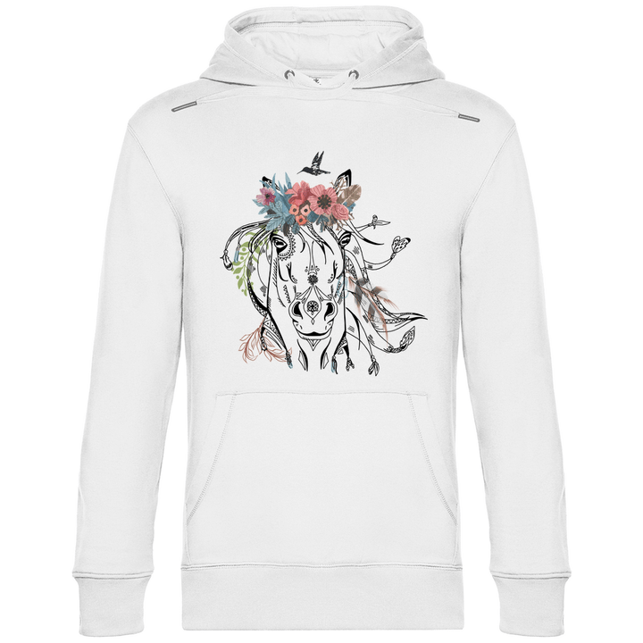 Florales Pferd - Herren Hoodie - Textilzauber