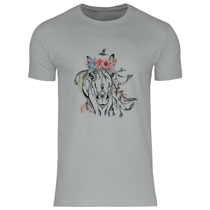 Florales Pferd - Herren T - Shirt - Textilzauber