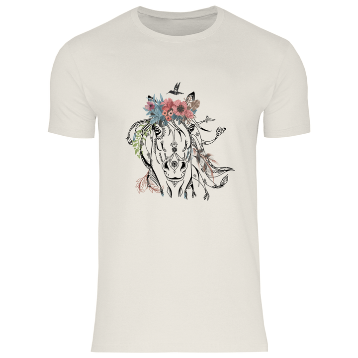 Florales Pferd - Herren T - Shirt - Textilzauber