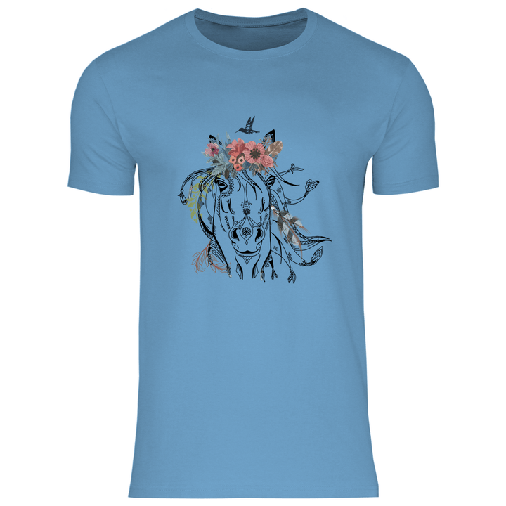 Florales Pferd - Herren T - Shirt - Textilzauber