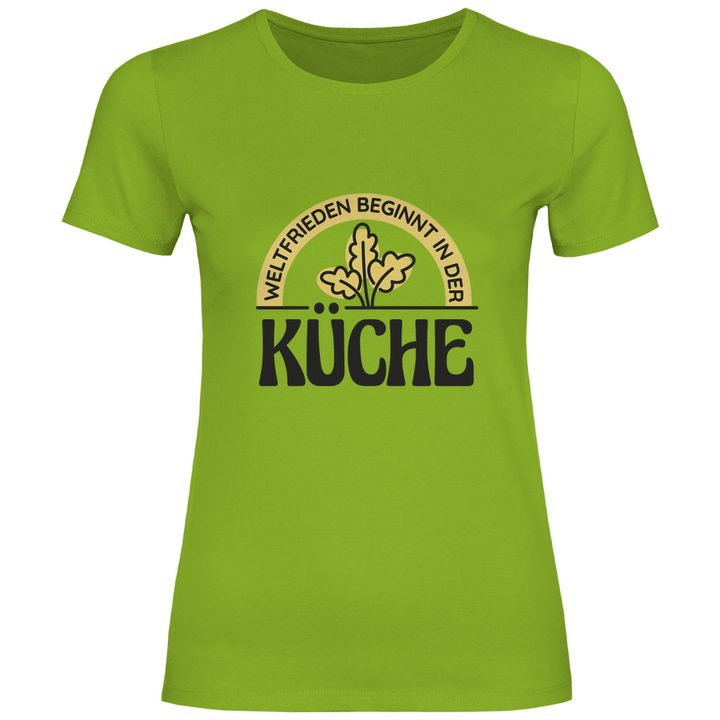 Frieden aus der Küche - Damen T - Shirt - Textilzauber