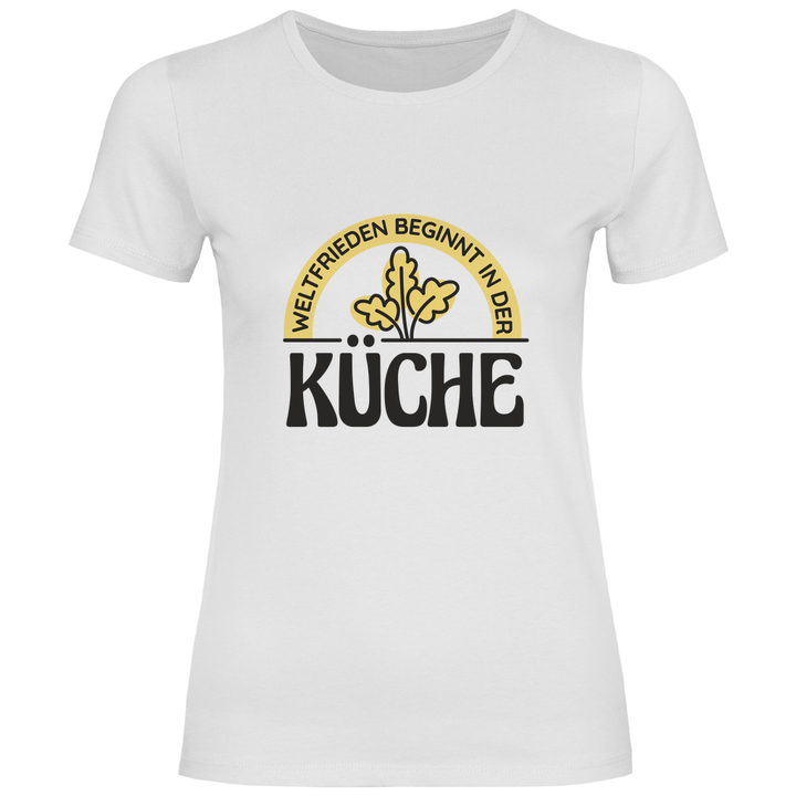 Frieden aus der Küche - Damen T - Shirt - Textilzauber