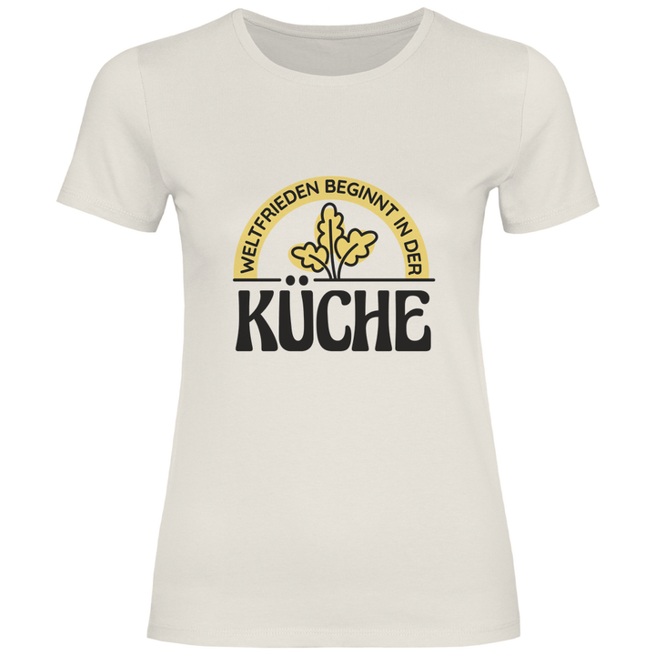 Frieden aus der Küche - Damen T - Shirt - Textilzauber