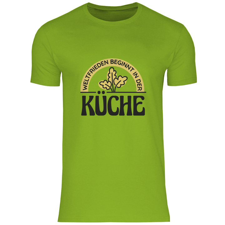 Frieden aus der Küche - Herren T - Shirt - Textilzauber