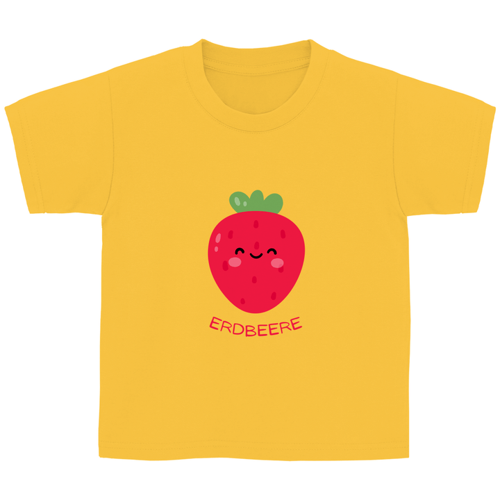 Fröhliche Erdbeere - Kinder T - Shirt - Textilzauber