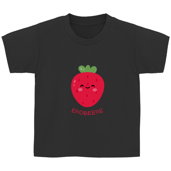 Fröhliche Erdbeere - Kinder T - Shirt - Textilzauber