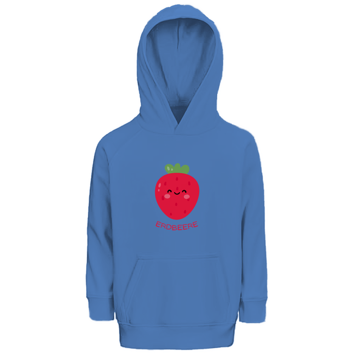 Fröhliche Erdbeere - Premium Bio Kinderhoodie - Textilzauber