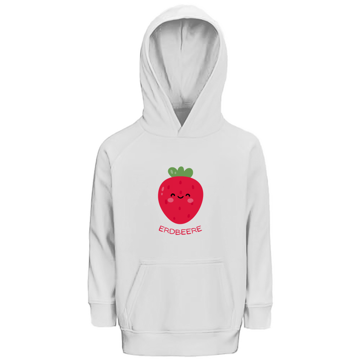 Fröhliche Erdbeere - Premium Bio Kinderhoodie - Textilzauber