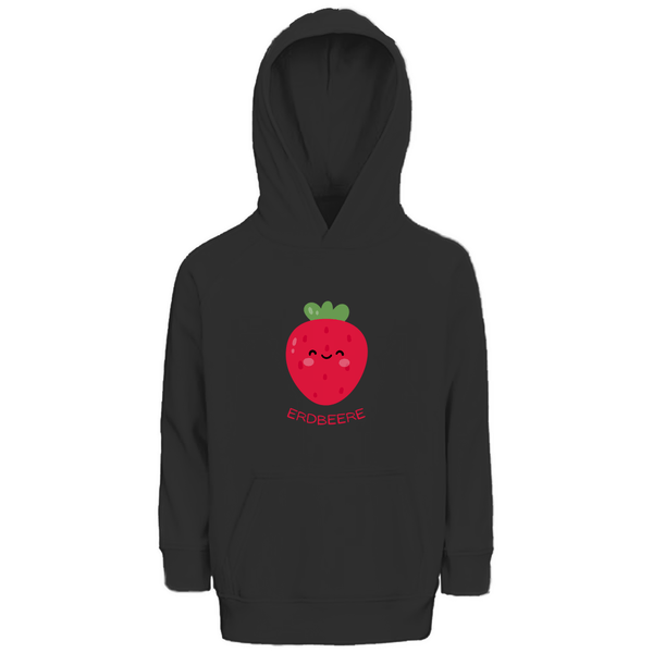 Fröhliche Erdbeere - Premium Bio Kinderhoodie - Textilzauber