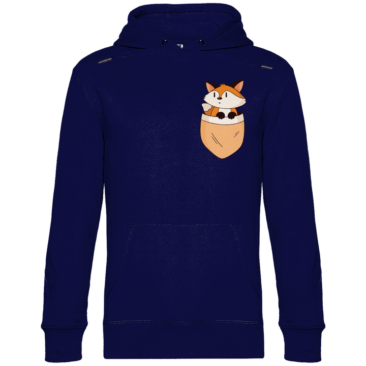 Fuchs in Brusttasche - Herren Hoodie - Textilzauber