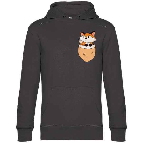 Fuchs in Brusttasche - Herren Hoodie - Textilzauber
