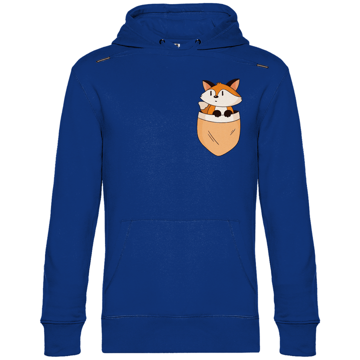 Fuchs in Brusttasche - Herren Hoodie - Textilzauber