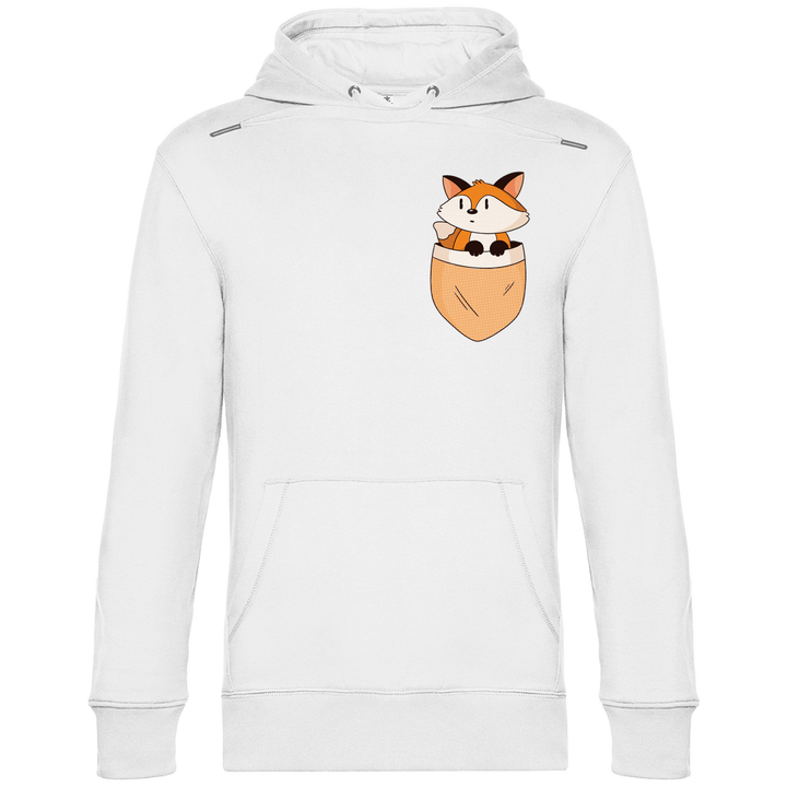 Fuchs in Brusttasche - Herren Hoodie - Textilzauber