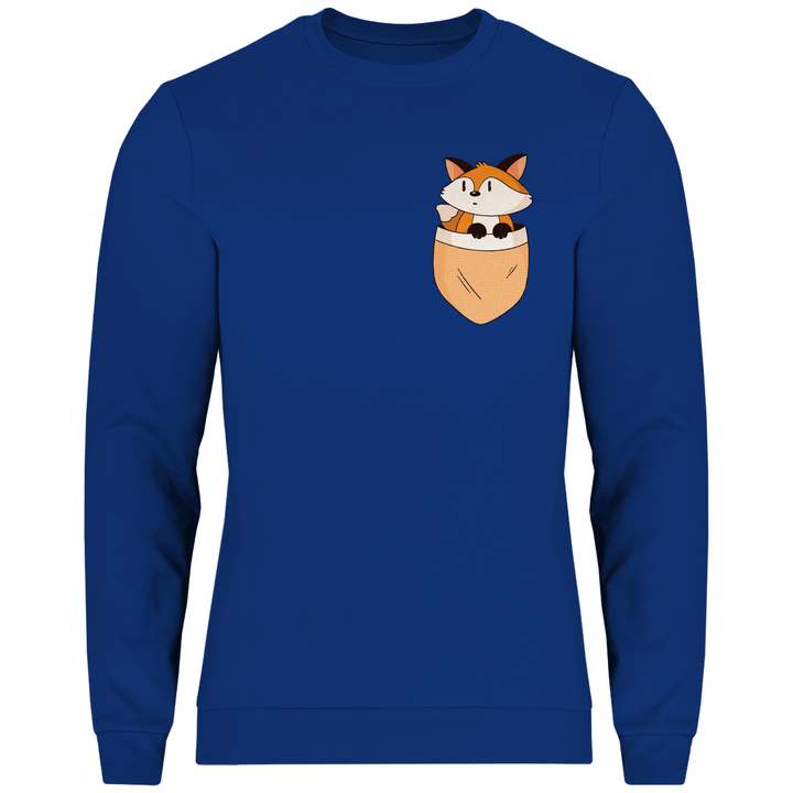 Fuchs in Brusttasche - Herren Sweatshirt - Textilzauber