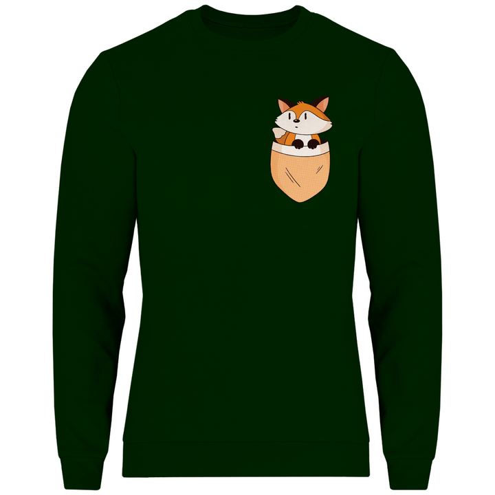 Fuchs in Brusttasche - Herren Sweatshirt - Textilzauber