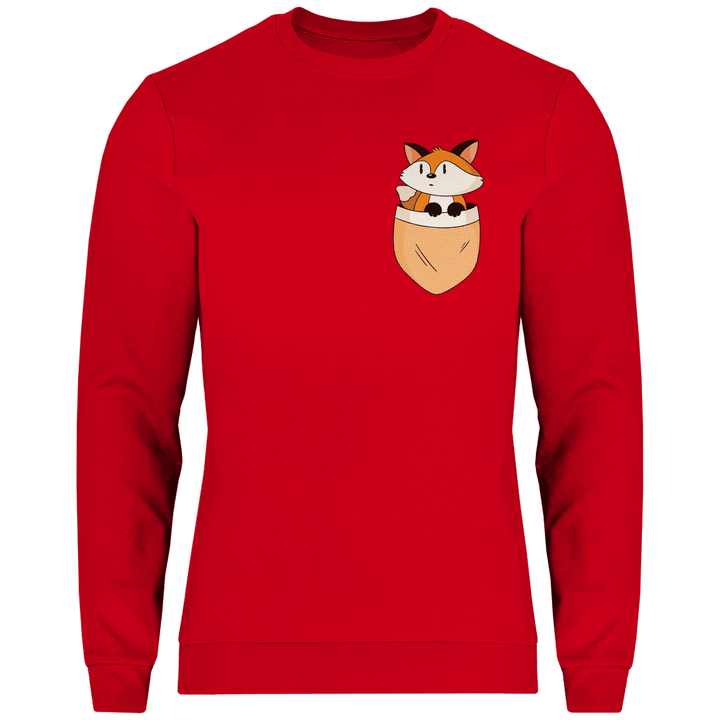Fuchs in Brusttasche - Herren Sweatshirt - Textilzauber
