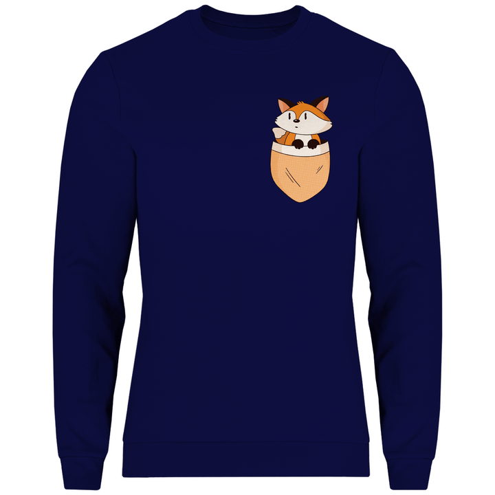 Fuchs in Brusttasche - Herren Sweatshirt - Textilzauber