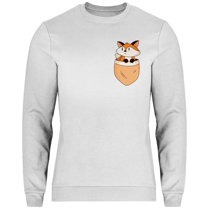 Fuchs in Brusttasche - Herren Sweatshirt - Textilzauber