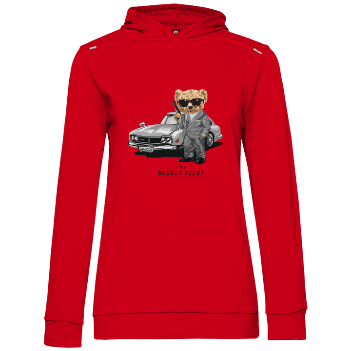 Geheimagent Teddy - Damen Hoodie - Textilzauber