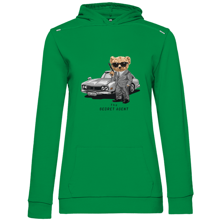 Geheimagent Teddy - Damen Hoodie - Textilzauber