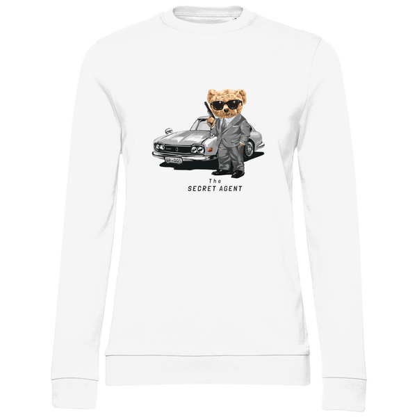 Geheimagent Teddy - Damen Sweatshirt - Textilzauber