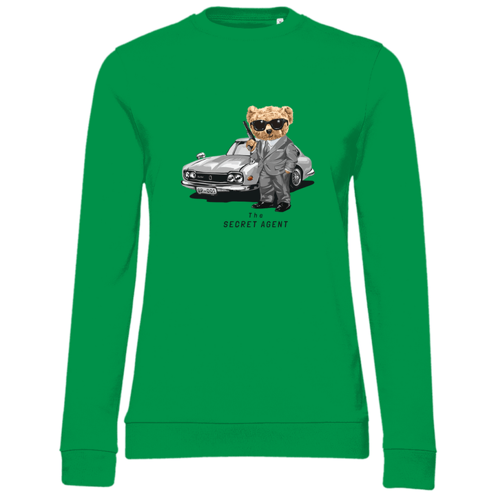 Geheimagent Teddy - Damen Sweatshirt - Textilzauber