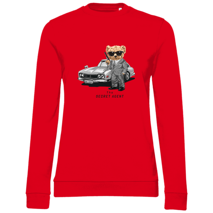 Geheimagent Teddy - Damen Sweatshirt - Textilzauber