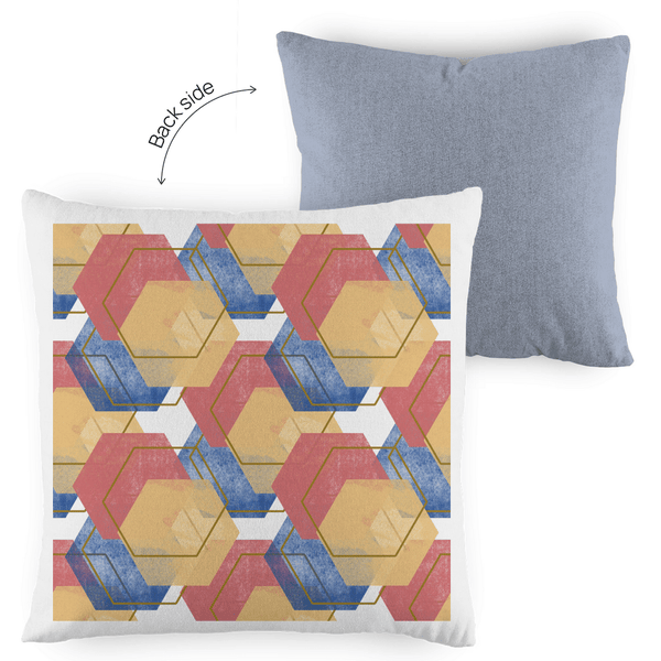 Geometrische Harmonie - Dekokissen zweifarbig - Textilzauber