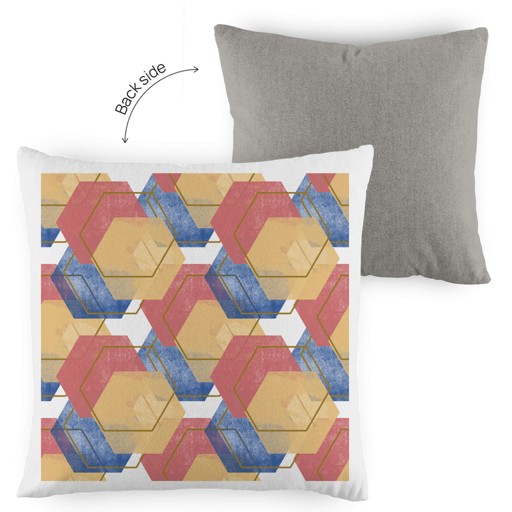 Geometrische Harmonie - Dekokissen zweifarbig - Textilzauber