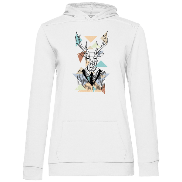 Geometrischer Hirsch - Damen Hoodie - Textilzauber