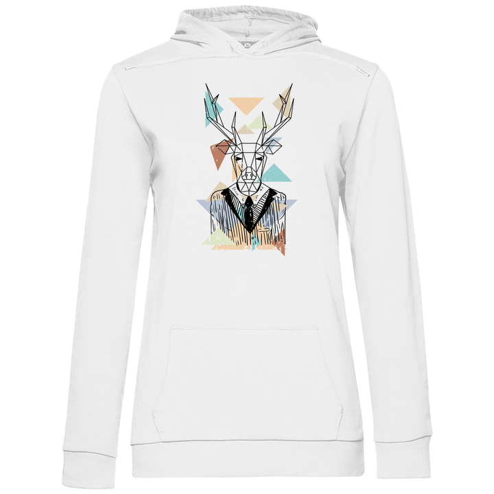 Geometrischer Hirsch - Damen Hoodie - Textilzauber