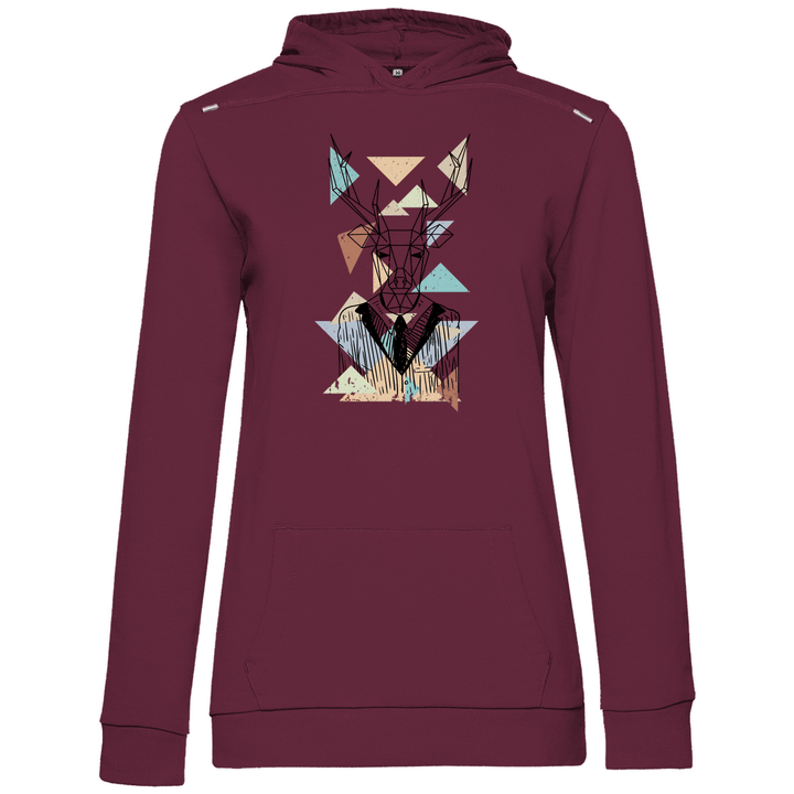 Geometrischer Hirsch - Damen Hoodie - Textilzauber