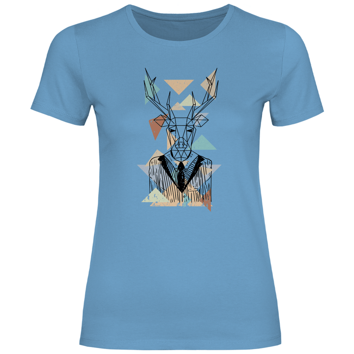 Geometrischer Hirsch - Damen T - Shirt - Textilzauber