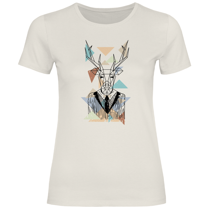 Geometrischer Hirsch - Damen T - Shirt - Textilzauber