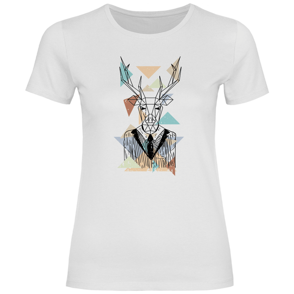 Geometrischer Hirsch - Damen T - Shirt - Textilzauber