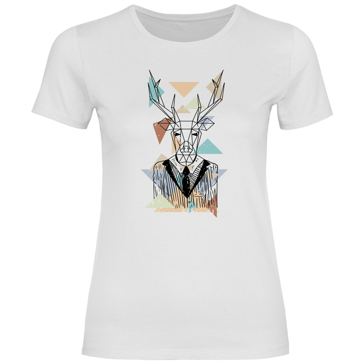 Geometrischer Hirsch - Damen T - Shirt - Textilzauber