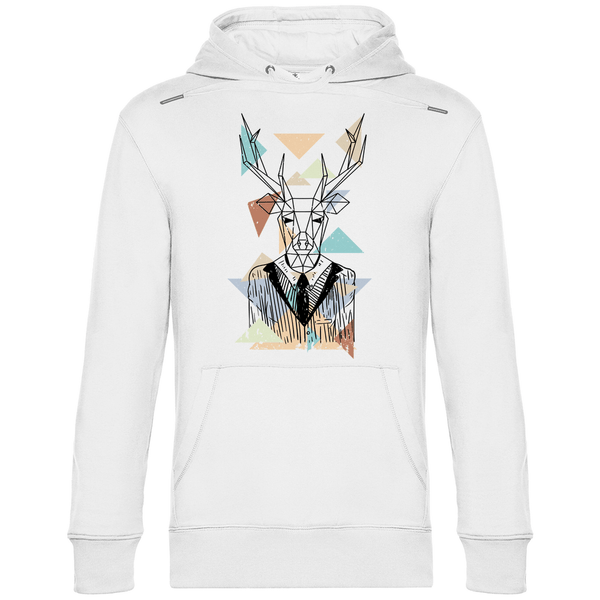 Geometrischer Hirsch - Herren Hoodie - Textilzauber