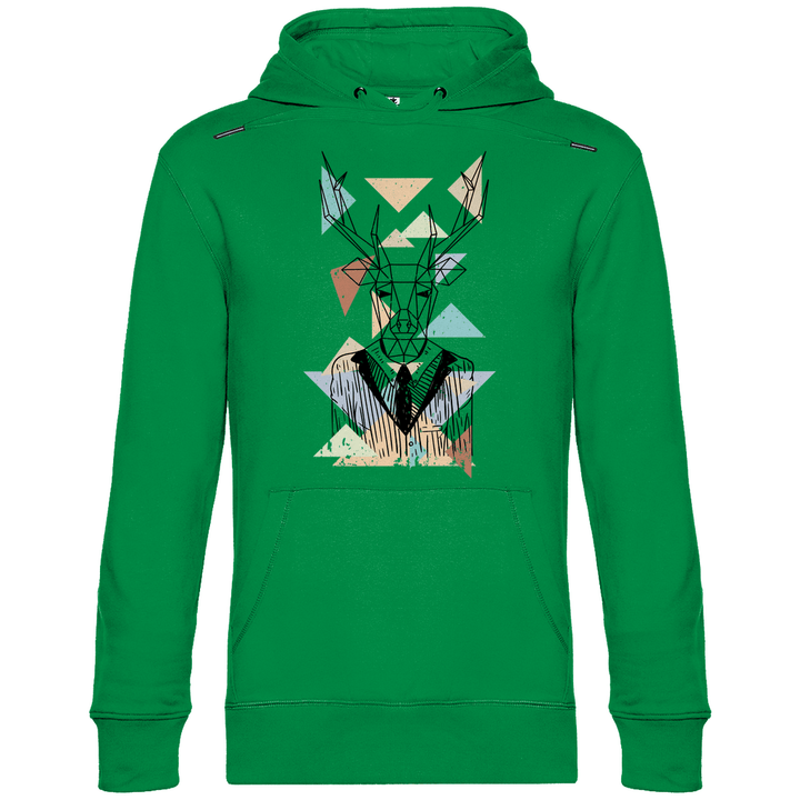Geometrischer Hirsch - Herren Hoodie - Textilzauber