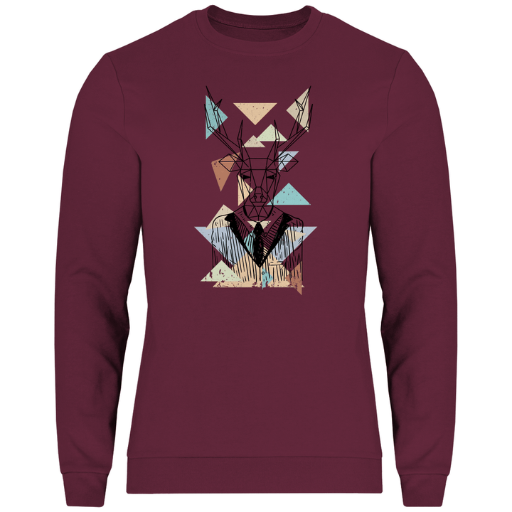 Geometrischer Hirsch - Herren Sweatshirt - Textilzauber
