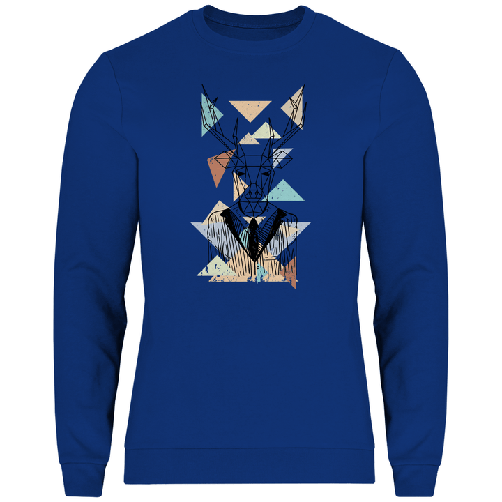 Geometrischer Hirsch - Herren Sweatshirt - Textilzauber