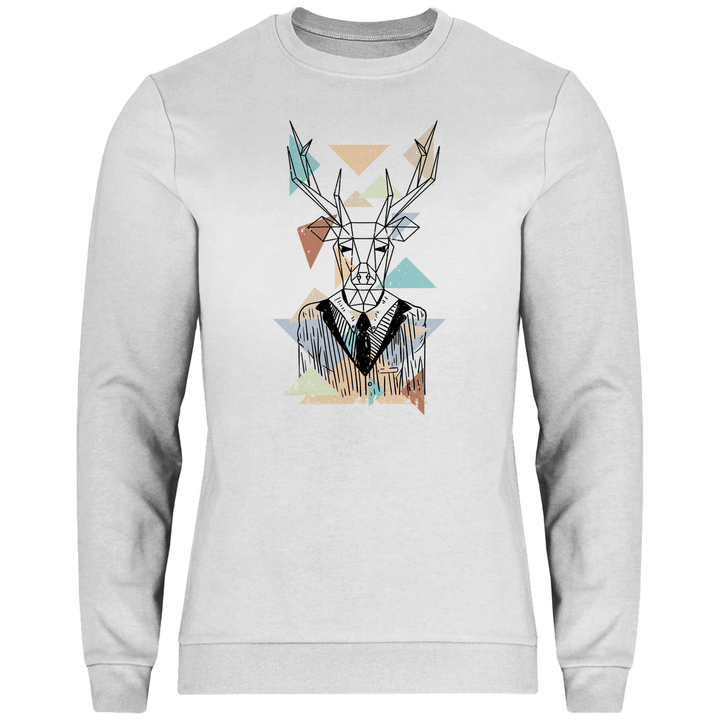 Geometrischer Hirsch - Herren Sweatshirt - Textilzauber