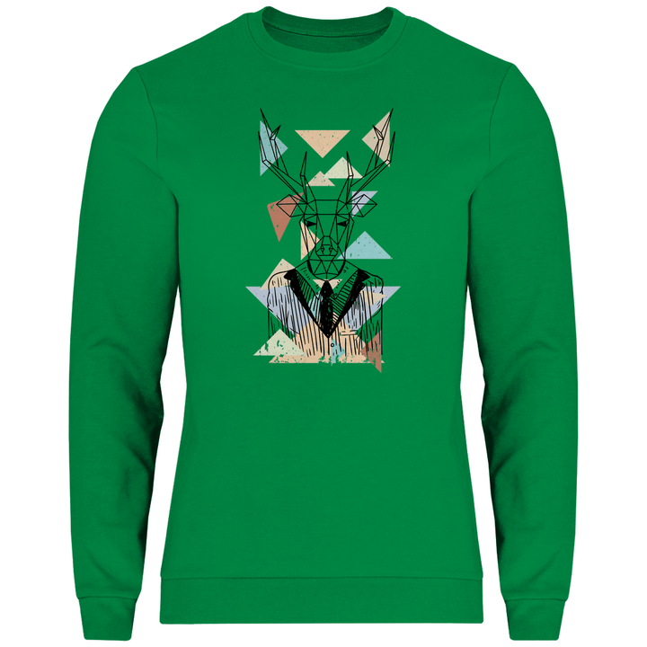 Geometrischer Hirsch - Herren Sweatshirt - Textilzauber