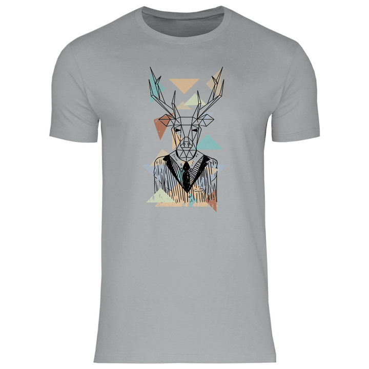 Geometrischer Hirsch - Herren T - Shirt - Textilzauber