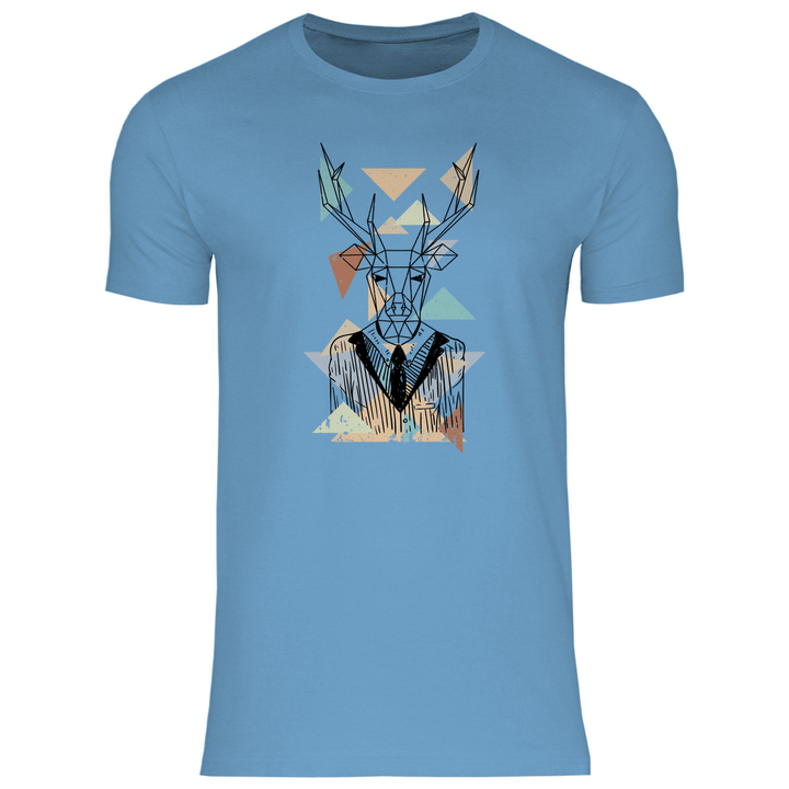 Geometrischer Hirsch - Herren T - Shirt - Textilzauber