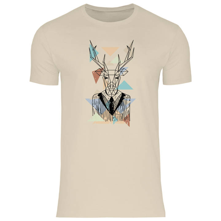 Geometrischer Hirsch - Herren T - Shirt - Textilzauber