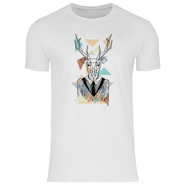 Geometrischer Hirsch - Herren T - Shirt - Textilzauber