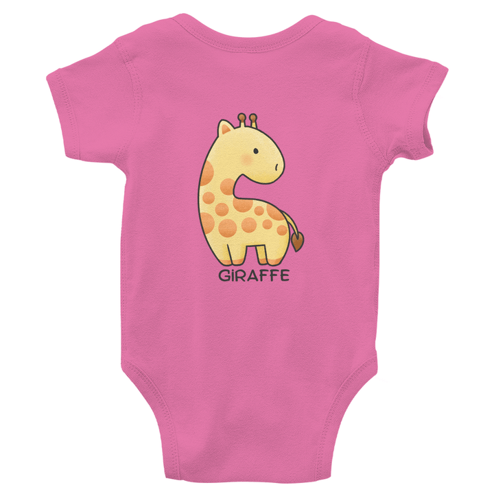Giraffenfreund - Bio Baby - Body mit Rückendruck - Textilzauber