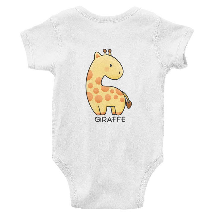 Giraffenfreund - Bio Baby - Body mit Rückendruck - Textilzauber