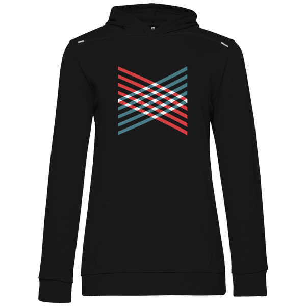Gitterkreuz - Damen Hoodie - Textilzauber